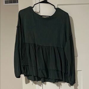 Altar'd State Deep Green Layered Blouse